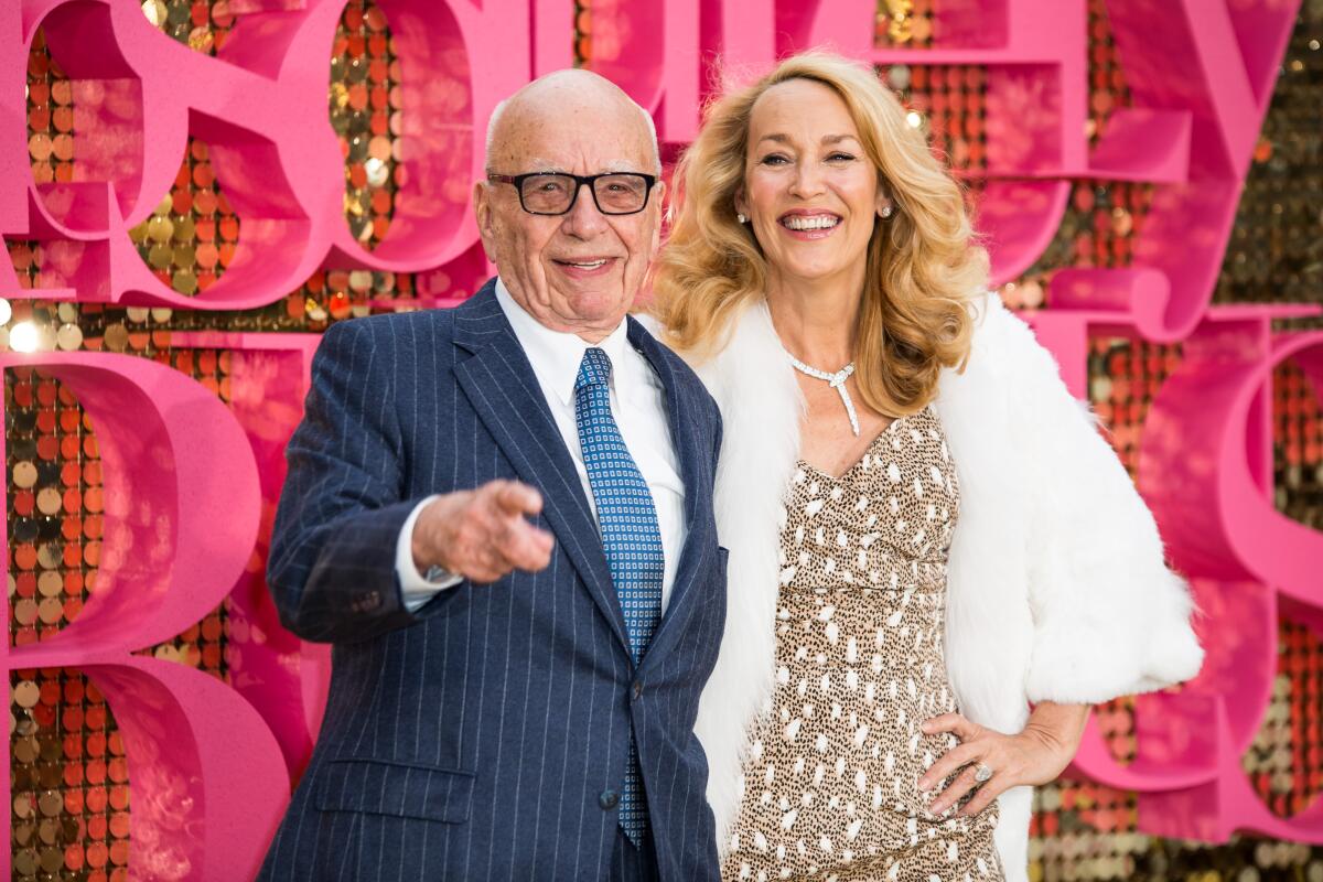 Rupert Murdoch and Jerry Hall divorcing after six years - Los Angeles Times