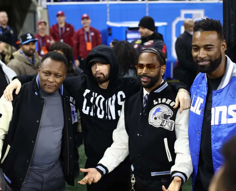 Eminem Attends Detroit Lions' NFL Match With Family & Friends