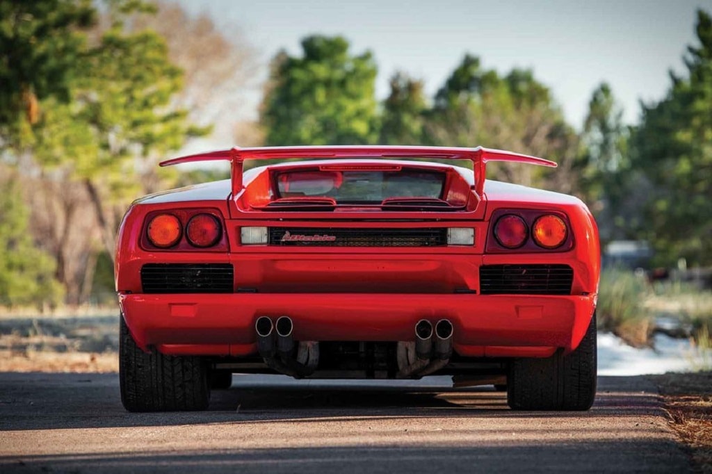 Mario Andretti Red 1991 Lamborghini Diablo Sothebys auction march 2019 ameila island florida where price cost bid info details news pictures pics images imagery car