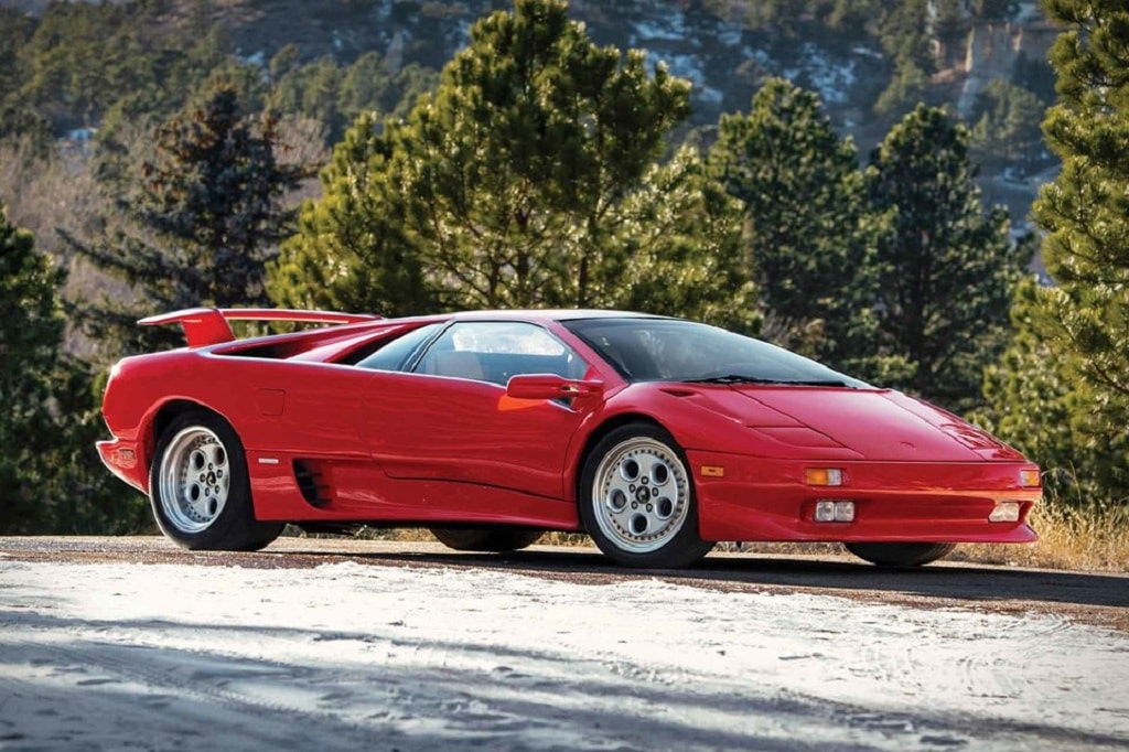 Mario Andretti Red 1991 Lamborghini Diablo Sothebys auction march 2019 ameila island florida where price cost bid info details news pictures pics images imagery car