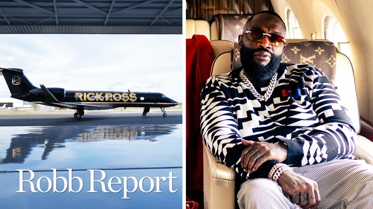 El interior del lujoso avión Gulfstream G550 personalizado de Rick Ross