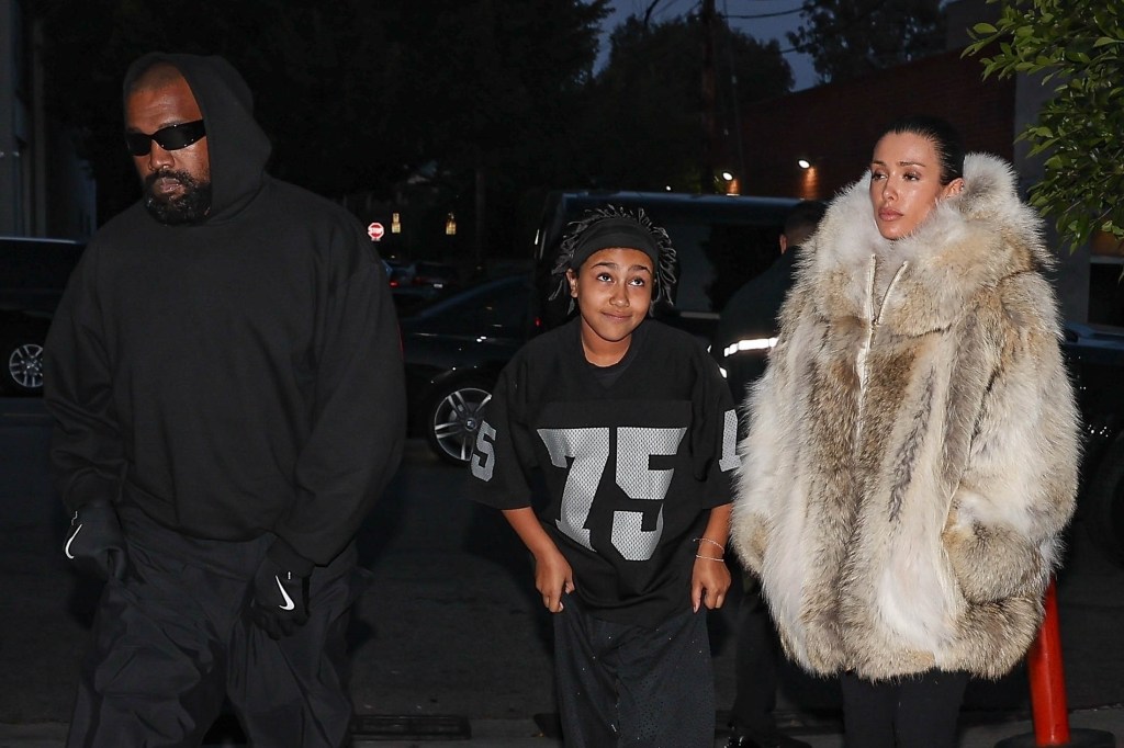 Kanye West, North West and Bianca Censori 