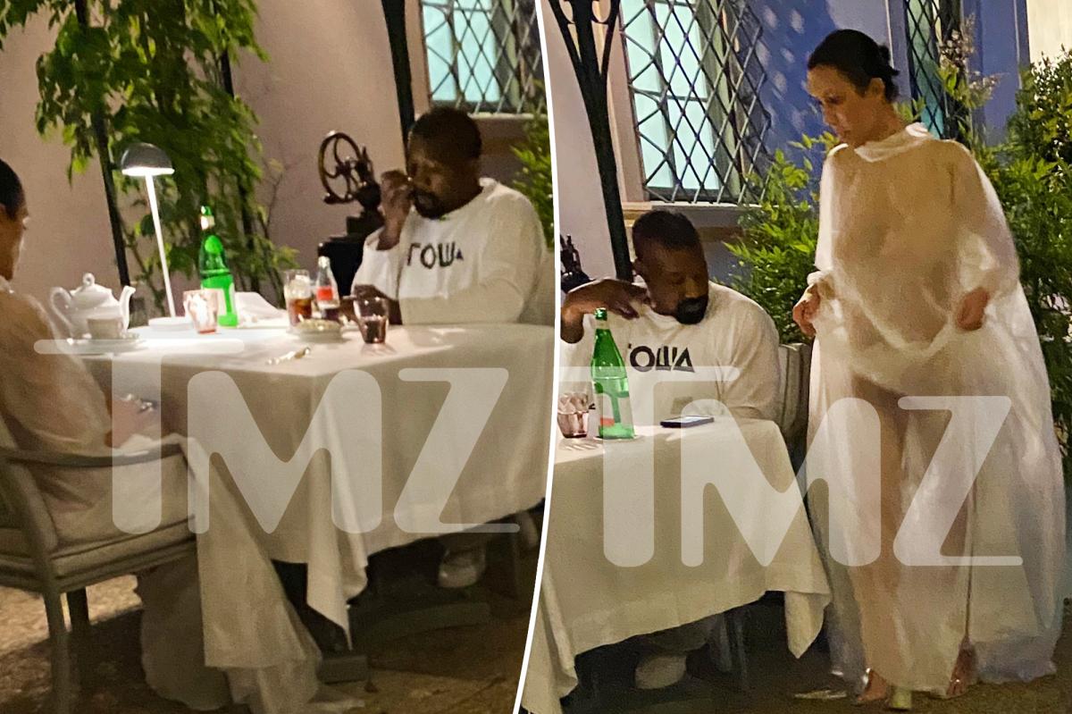 Bianca Censori wears nothing but sheer poncho during Italy dinner date with  Kanye West