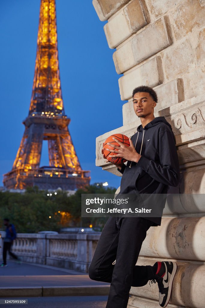 Casual portrait of Metropolitans 92 forward/center Victor Wembanyama...  News Photo - Getty Images