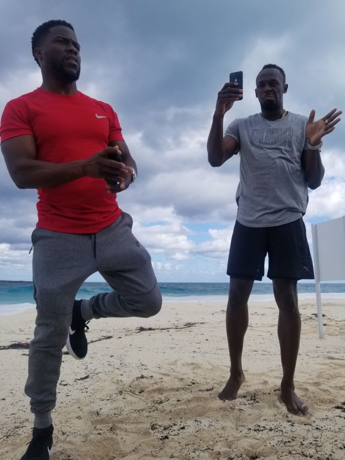 Kevin Hart Races Usain Bolt