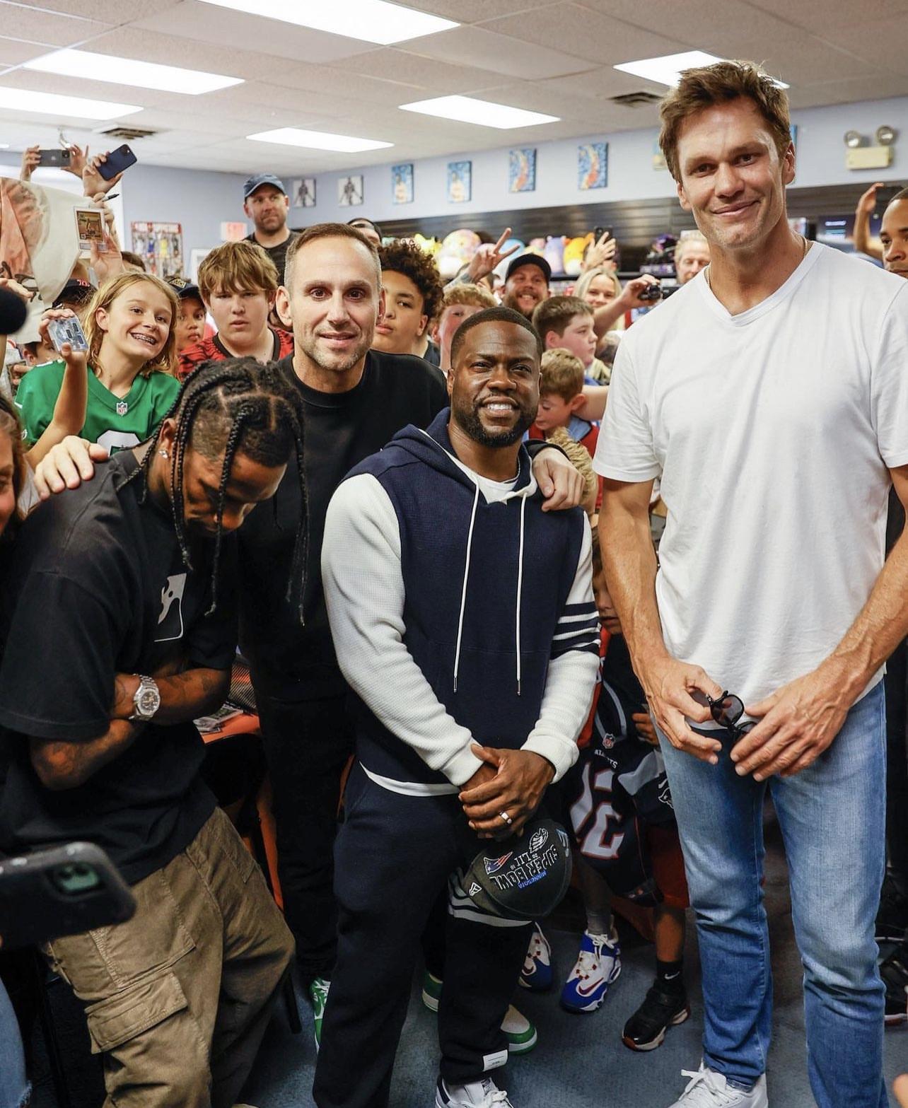 Travis Scott with Tom Brady, Kevin Hart and Michael Rubin in New Jersey  today : r/travisscott