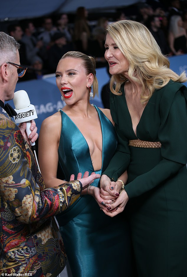 Scarlett and Laura: Scarlett Johansson and Laura Dern hit the red carpet