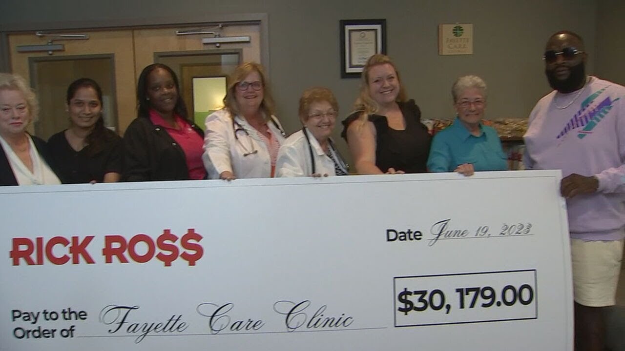 Rapper Rick Ross donates over $30K to help Fayette County clinic