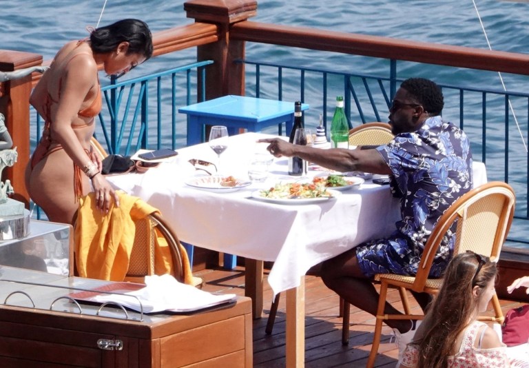 Kevin Hart and wife Eniko.