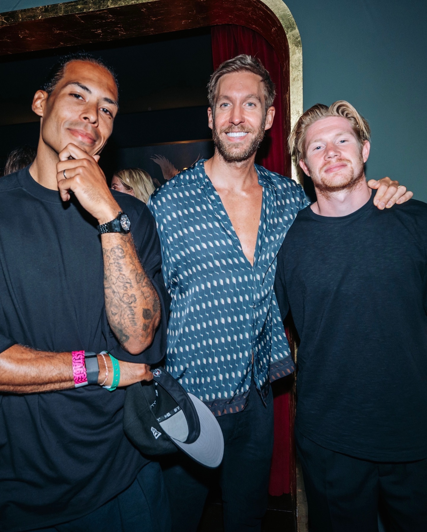 Virgil van Dijk and Kevin De Bruyne have been to see Calvin Harris