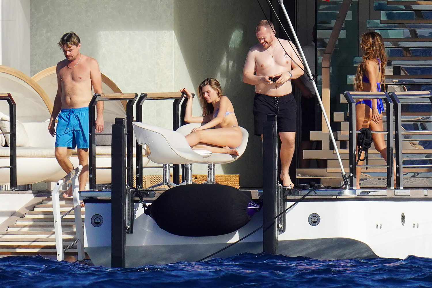 Leonardo DiCaprio Lives It Up with Friends on a Yacht in St. Bart's