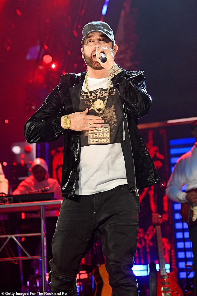 With a staggering career total of seven billion UK streams, over 60 of Eminem's hits have been BRIT Certified, including 15 certified Multi-Platinum (Eminem pictured in 2021)