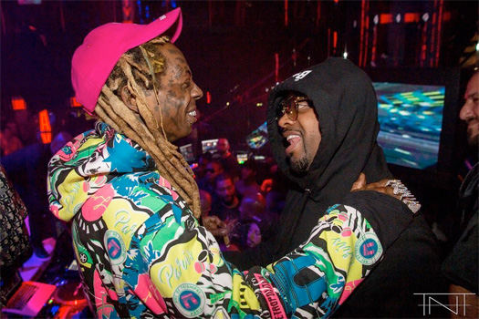 Lil Wayne Parties It Up During Big Game Weekend With 2 Chainz & Jermaine Dupri