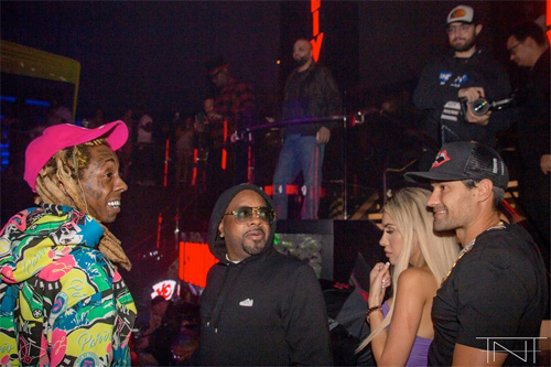 Lil Wayne Parties It Up During Big Game Weekend With 2 Chainz & Jermaine Dupri