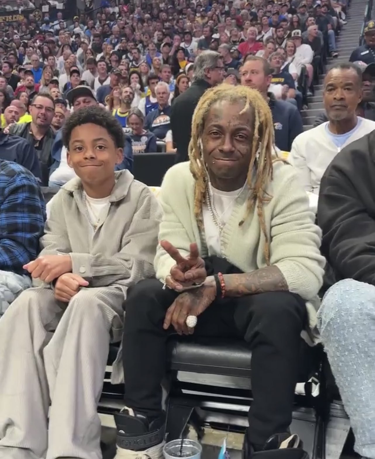 RapTV on X: "Lil Wayne and his son at game two of the NBA Finals️ https://t.co/XygwR3i0zA" / X