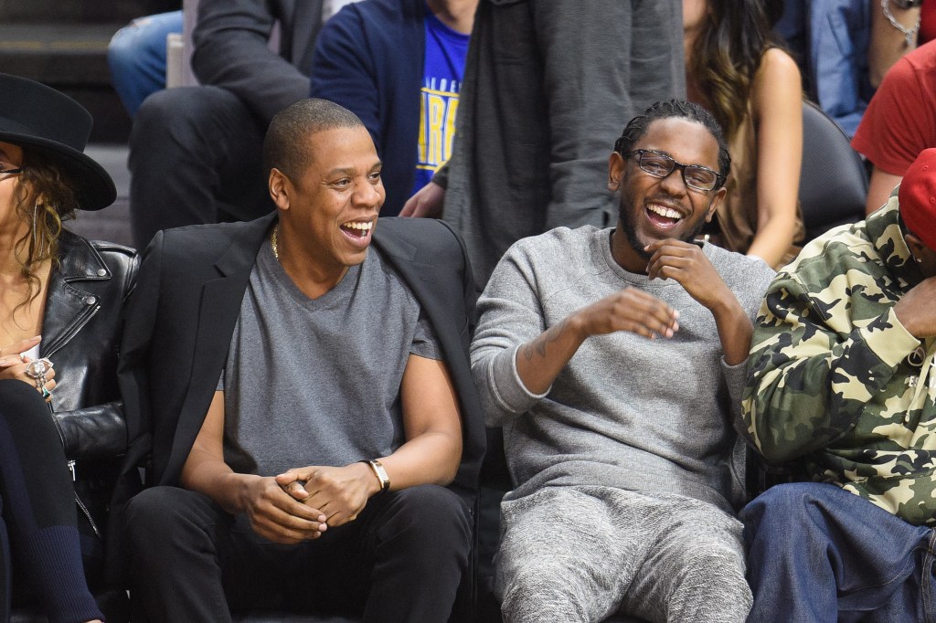 JAY-Z and Kendrick Lamar At Basketball Game