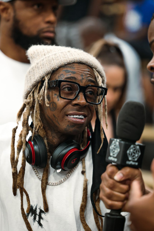 Lil Wayne Takes His Son Kameron Carter To Watch The Drew League