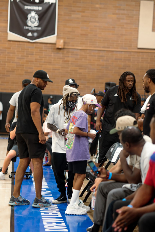 Lil Wayne Takes His Son Kameron Carter To Watch The Drew League