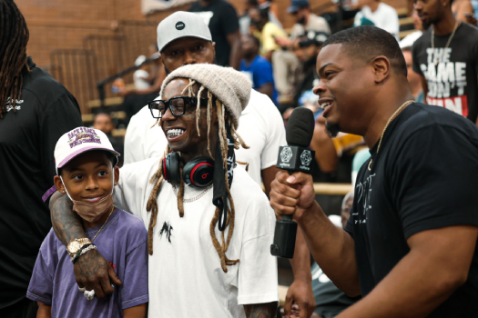 Lil Wayne Takes His Son Kameron Carter To Watch The Drew League