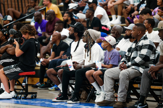 Lil Wayne Takes His Son Kameron Carter To Watch The Drew League