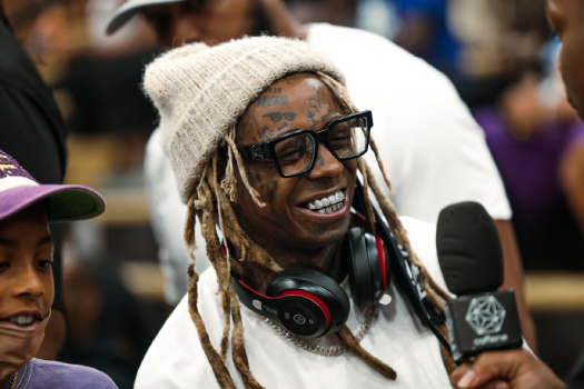 Lil Wayne Takes His Son Kameron Carter To Watch The Drew League