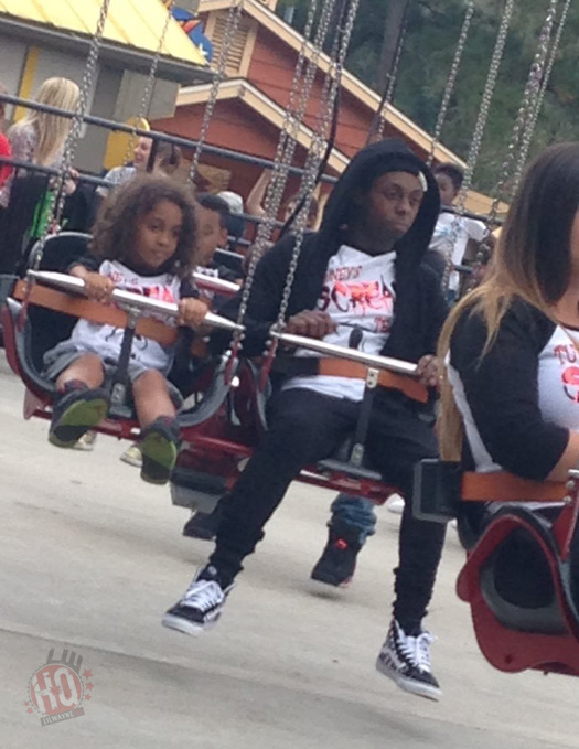 Lil Wayne Celebrates His Son Dwayne Michael Carter III 7th Birthday At Six Flags In Atlanta